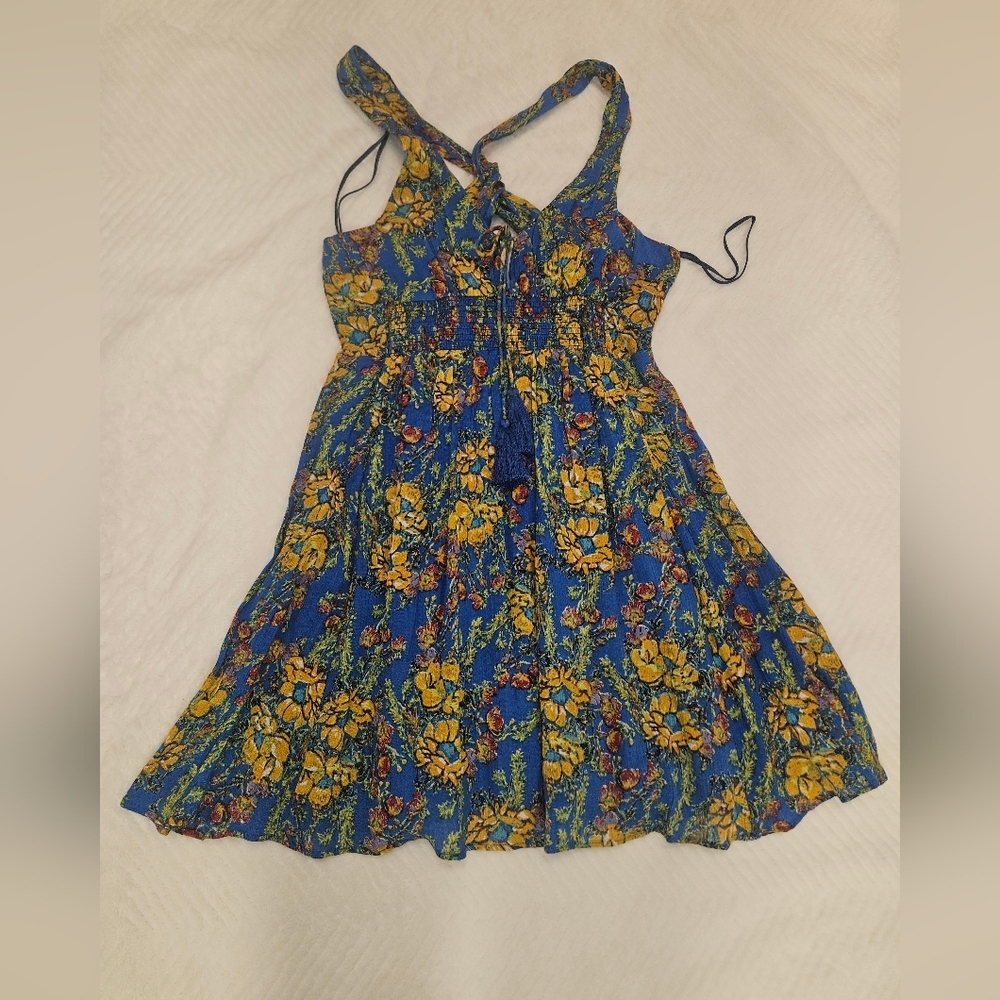 Free People Washed Ashore Floral Strappy Romantic Sundress Size XS - Picture 3 of 10